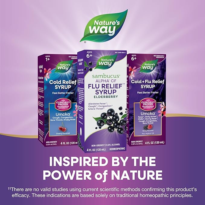 Nature's Way Sambucus Alpha CF Flu 3X and 4 Fl