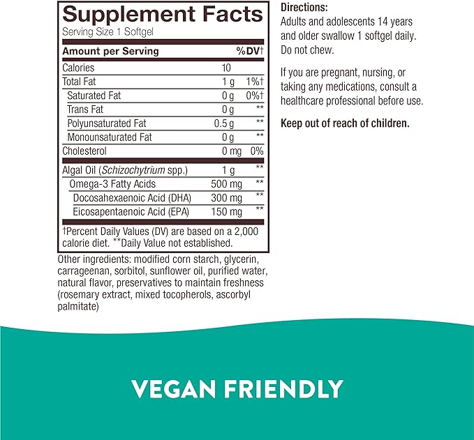 Nature's Way NutraVege Plant Based Omega-3, 30 Vegan