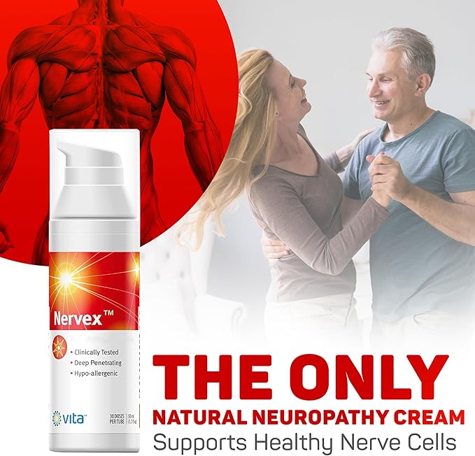 Vita Sciences Nervex Maximum Neuropathy Support, Scientifically Developed for Effective Natural Fast Cream for Feet, Hands, Legs, Toes