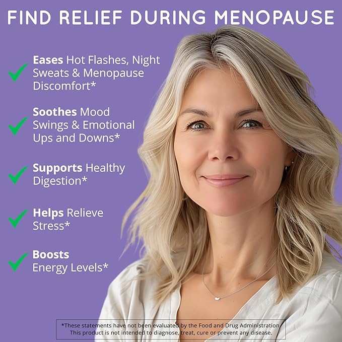 Menopause Supplements for Women – DIM + Probiotics | Estrogen Metabolism & Hormone Balance Support | Perimenopause Relief | Hot Flashes, Mood Swings & Night Sweats | Magnesium Oxide, Dong Quai | 60 Ct