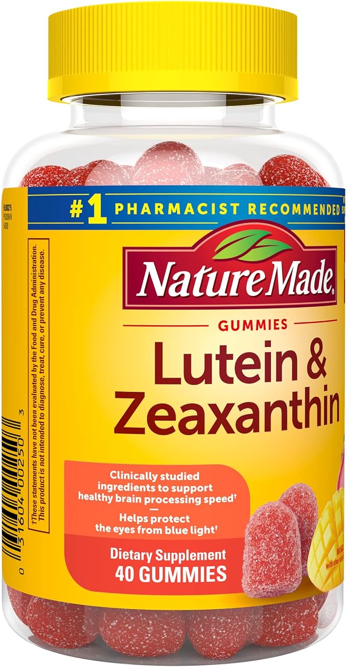 Nature Made Lutein & Zeaxanthin Gummies, 40 Vegan 20 Day