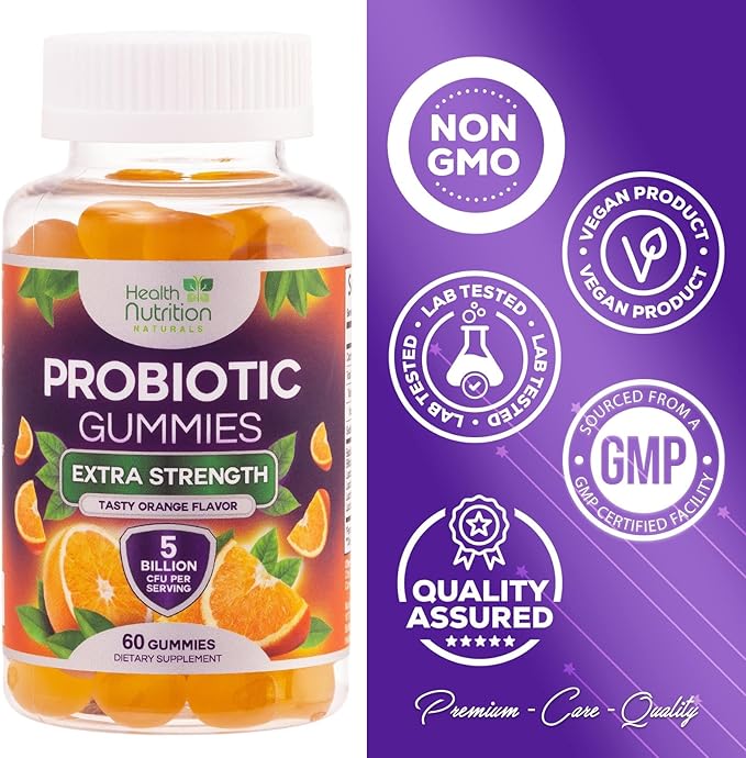 Daily Probiotic Gummies for Women & 5 Billion 60 Gummies