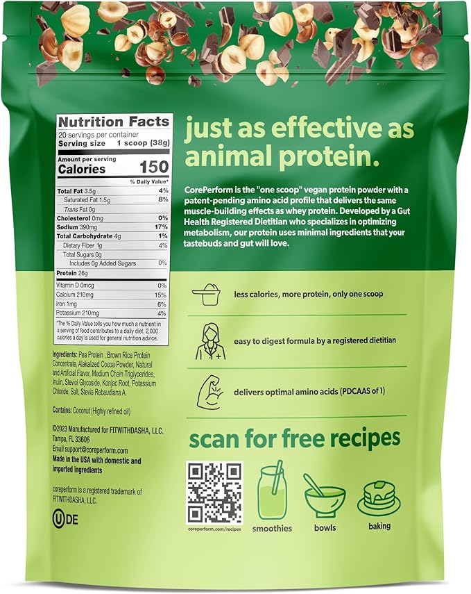 CorePerform Core Perform's Plant Based Chocolate (20 Servings)