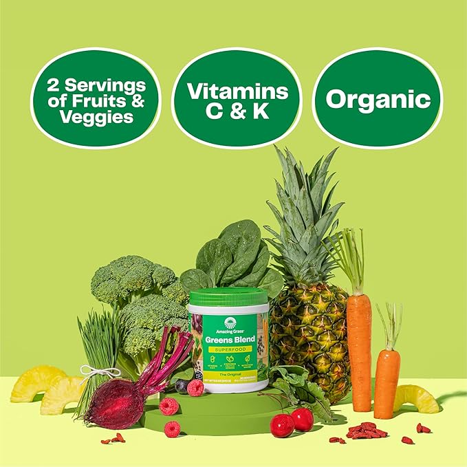 Amazing Grass Greens Superfood Powder: Greens 30 Servings
