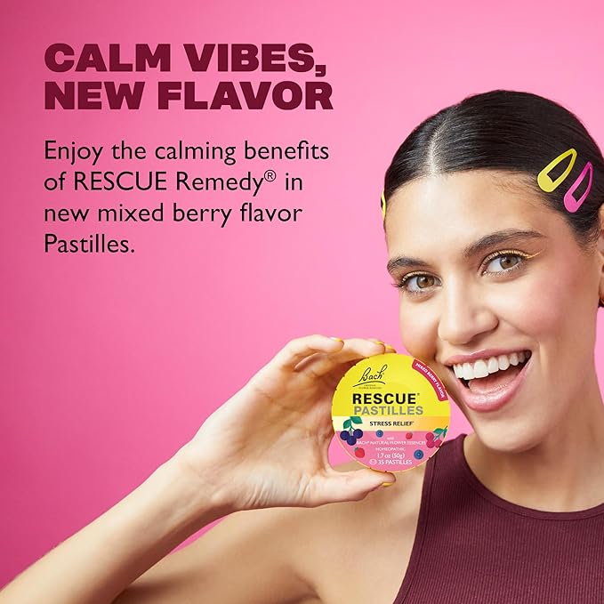 RESCUE Bach PASTILLES, Mixed Berry Flavor, 35 Count