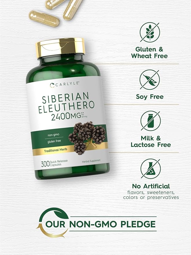 Carlyle Siberian Eleuthero 2400mg | 300 Capsules