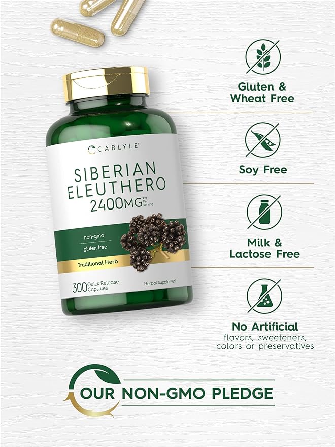 Carlyle Siberian Eleuthero 2400mg | 300 Capsules