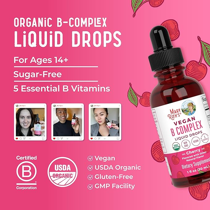 MaryRuth Organics Vitamin B Complex B12 | 2 Month