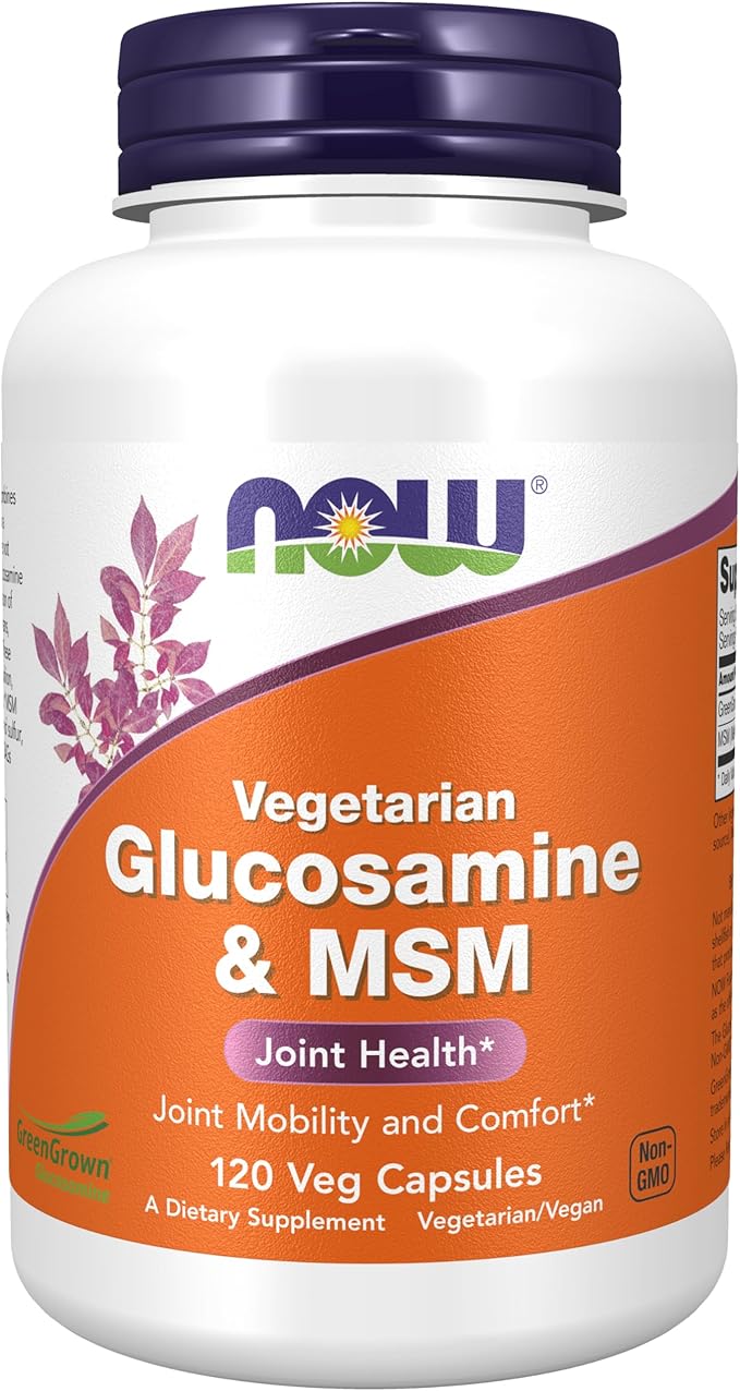 NOW Supplements, Glucosamine & MSM (GreenGrown® 120 Veg