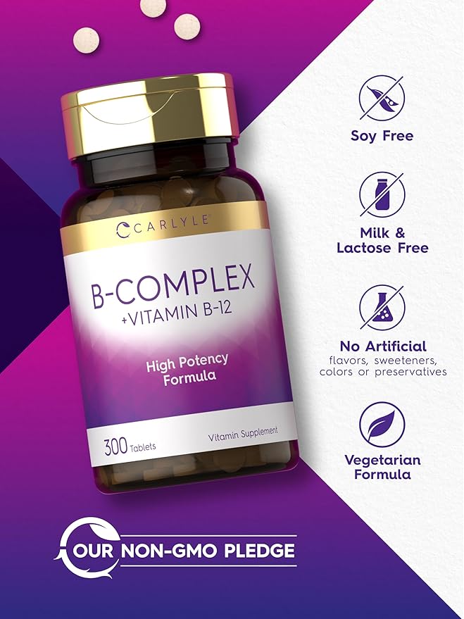 Carlyle B-Complex Vitamin with B12 300 Tablets