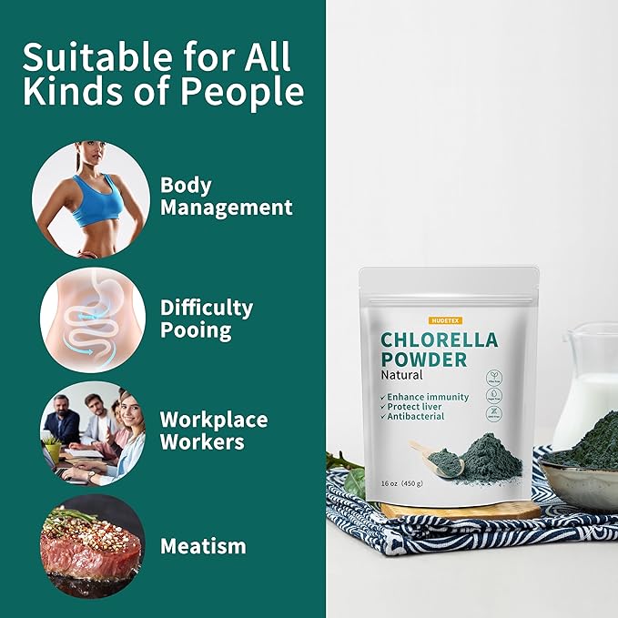 Chlorella Powder Natural with 16 oz