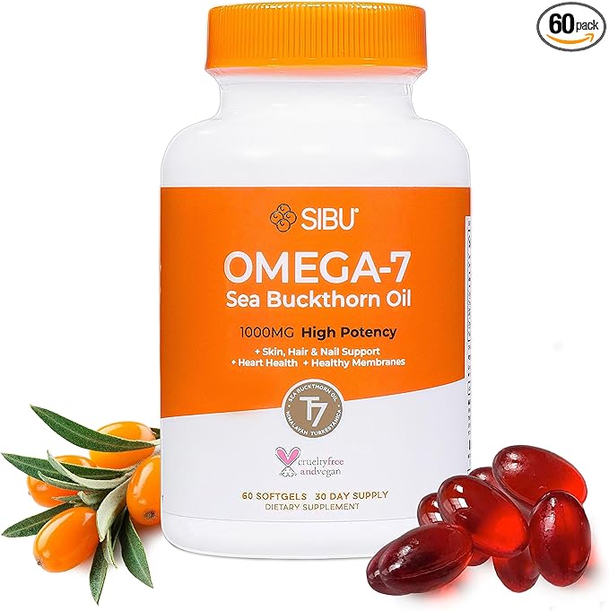 sibu Omega-7 Softgels, Premium Organic Himalayan (60ct, 30 30 Day