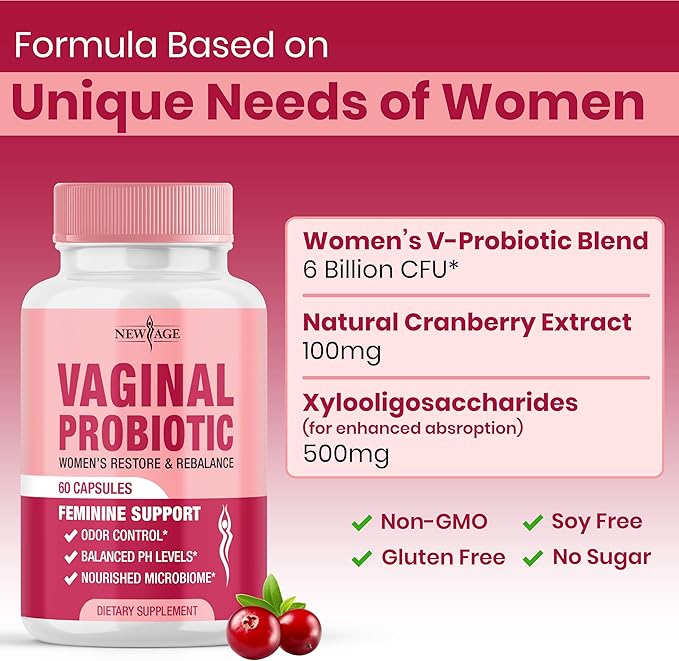 NEW AGE Vaginal Probiotics for Women 180 Capsules