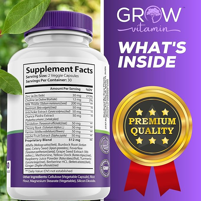 grow vitamin Liver Cleanse Detox Capsules 60 Capsules