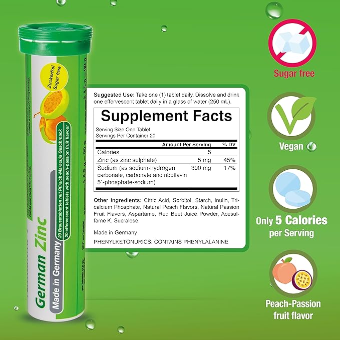 T&D German Zinc 5 mg 240 Vegan