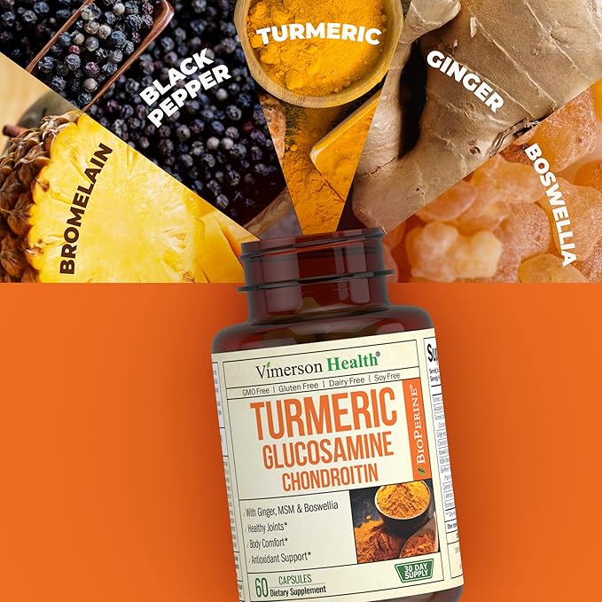 Turmeric & Glucosamine Chondroitin Joint Support 60 Capsules