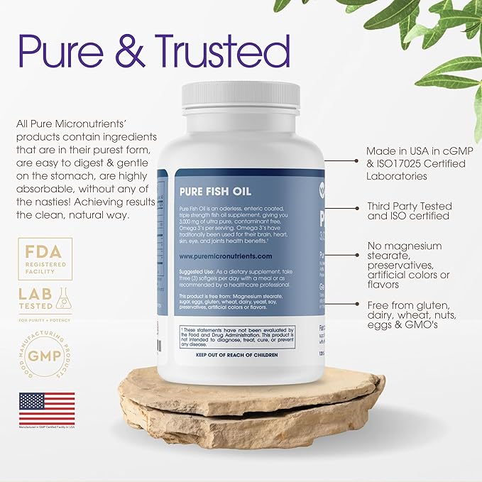 Pure Micronutrients - Omega 3 Fish 3000mg, Triple 120 Softgels