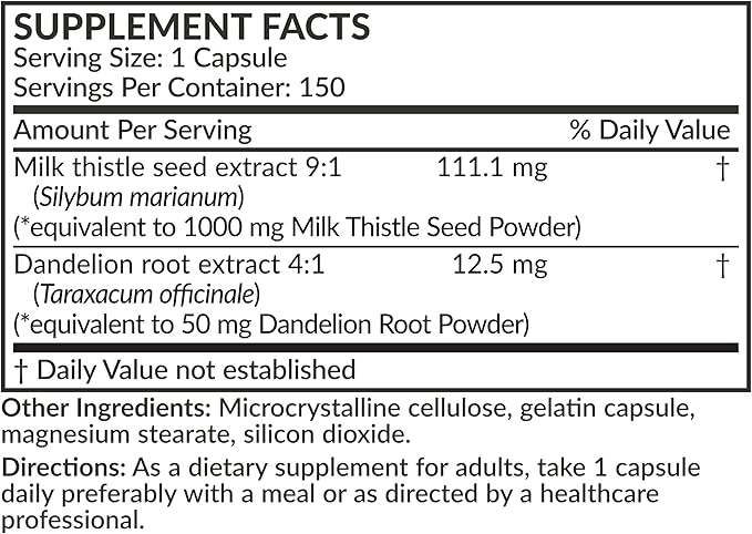 Futurebiotics Milk Thistle Silymarin Marianum & 150 Capsules