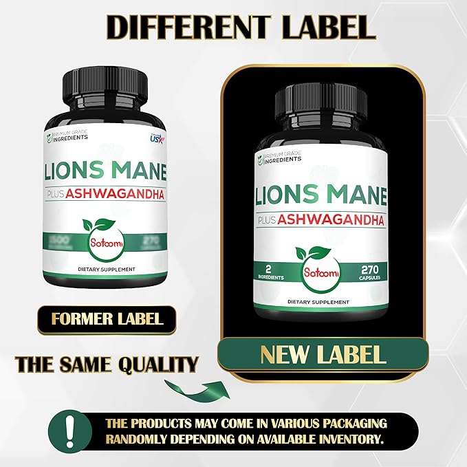 Satoomi Lions Mane Supplement Capsules 270 Capsules