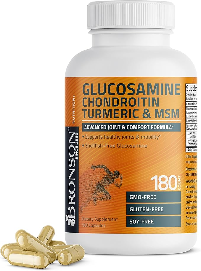 Bronson Glucosamine Chondroitin Turmeric & MSM 180 Capsules
