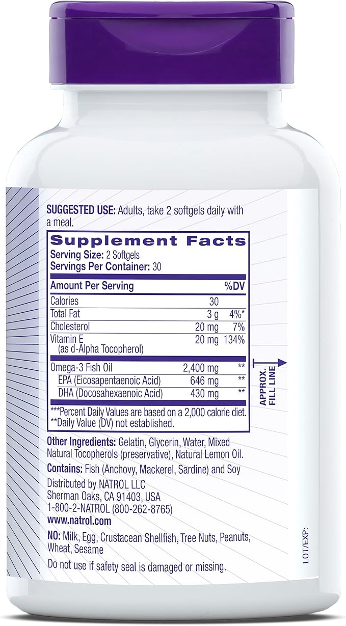 Natrol, Omega-3 Extreme Softgels, Heart Health 60 Count