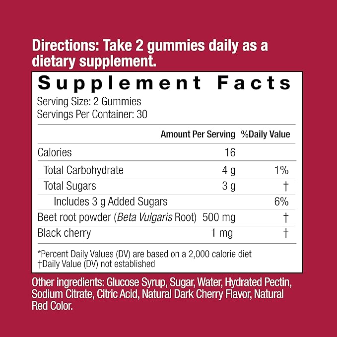COUNTRY FARMS Bountiful Beets Gummies, Circulation Superfood, Promotes Energy and Endurance, Nitric Oxide Booster, 60 Servings, White, 120 Count, 2 Pack