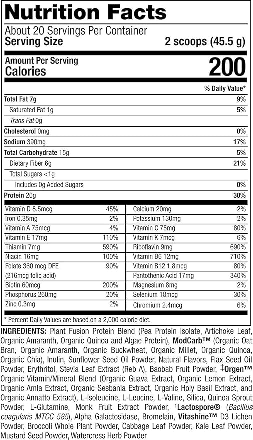 PlantFusion Complete Meal Replacement Shake 2 lb