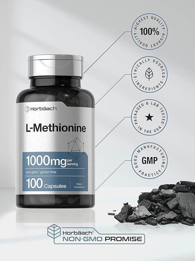 Horbäach L-Methionine 1000mg 100 Capsules