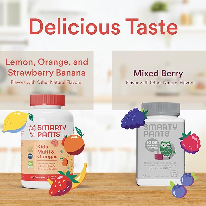 SmartyPants Kids Multivitamin Gummies & Kids 3 Fish 30 Day