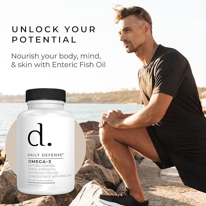 Omega 3 Fish Oil 1000mg Supplement 3 DHA 60 Enteric