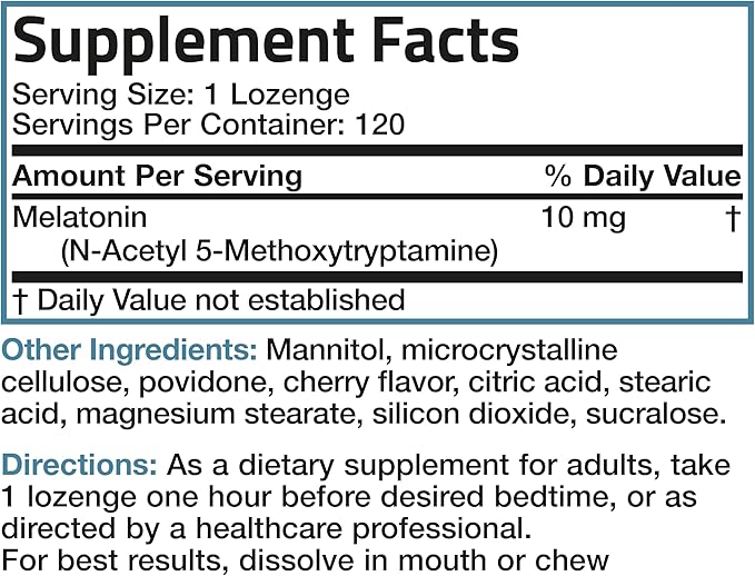Bronson Melatonin 10mg Fast Dissolve Cherry 120 Count