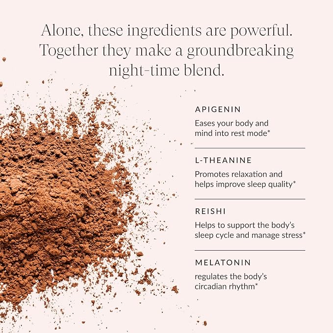 Beam Dream Sleep Powder, Sleep Aid, Sleep Aids for Adults, Contains Magnesium, Melatonin, L Theanine, Apigenin, Natural Sleep Supplement, Vegan, Non GMO, Dairy Free, 3rd Party Tested, 30 Servings