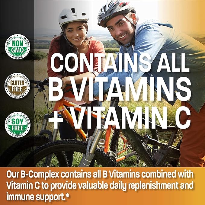 Bronson Vitamin B Complex with Vitamin C 120 Vegetarian