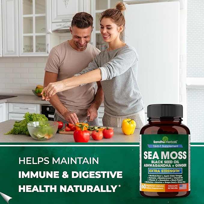 Sea Moss Capsules with Black Seed 60 Pills