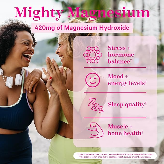 Pink Stork Magnesium Supplement for Women 60 capsules