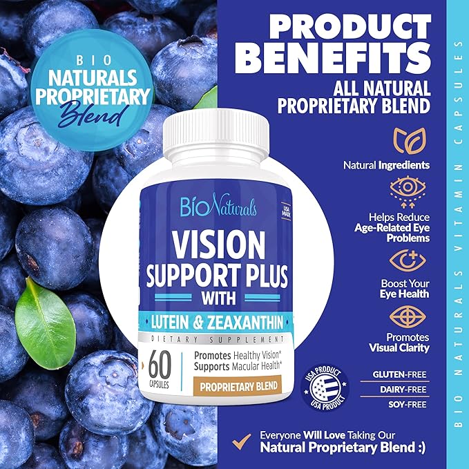 Eye Vitamin Supplement with Lutein, Zeaxanthin, 60 Veggie