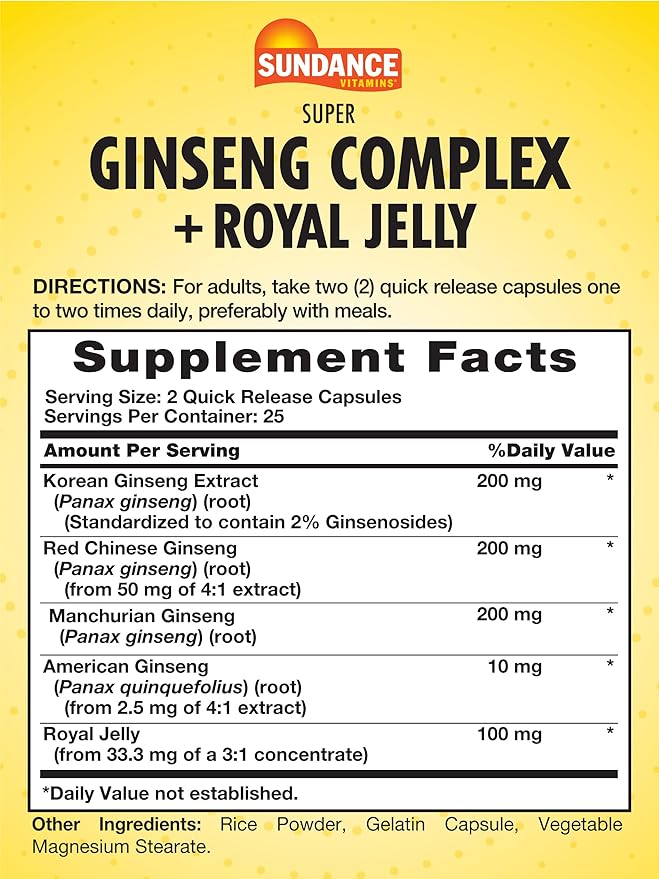 Sundance Super Ginseng Complex 50 Quick