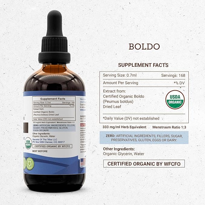 Secrets of the Tribe Boldo USDA Organic 100% Certified (4 oz)