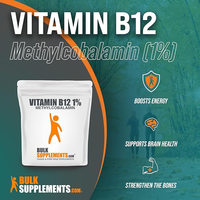BulkSupplements.com Vitamin B12 1% Methylcobalamin Powder (5 Kilograms 11 lbs)