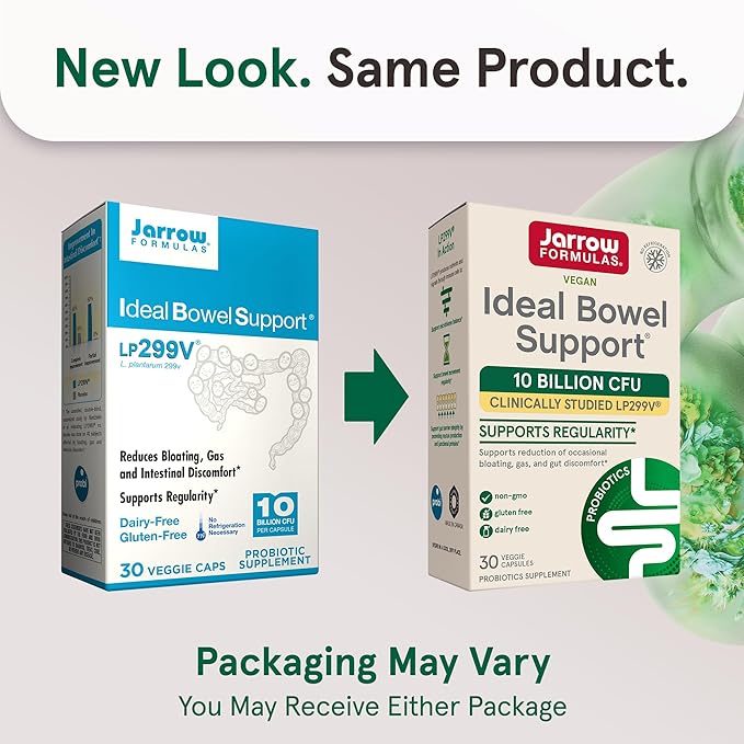 Jarrow Formulas Ideal Bowel Support, 10 30 Veggie 30 Day
