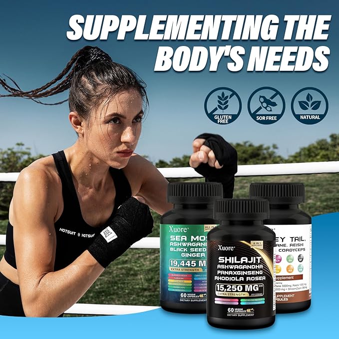 Shilajit,Sea Moss, Black Seed Oil,Mushroom &