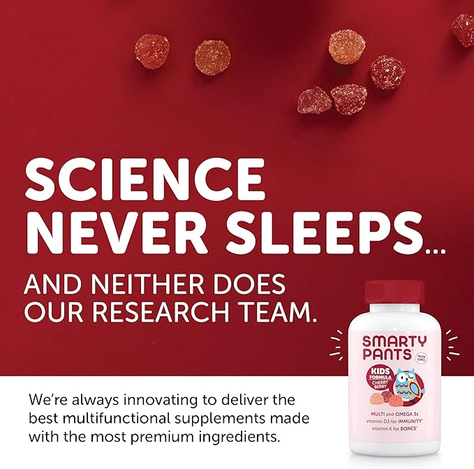 SmartyPants Kids Multivitamin Gummies: Omega 3 D3, C, B12, B6, B6, Vitamin 120 Count (30 Day