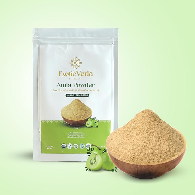 Organic Amla Powder Herbal Supplement Indian 100% Natural, (100g)