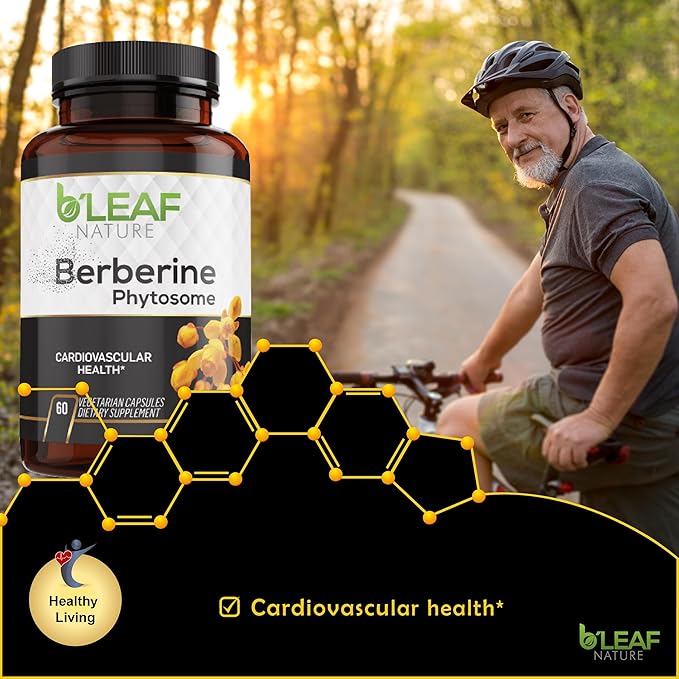 B’Leaf Nature's Berberine Phytosome Vegetarian Capsules 60 Capsules, 1100mg per