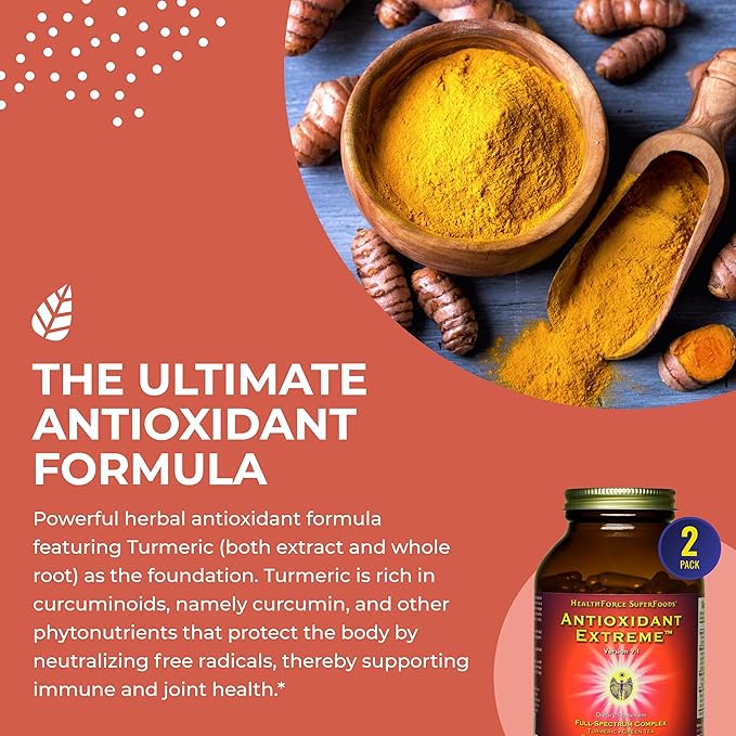 HealthForce SuperFoods Antioxidant Extreme - 360 Vegan Capsules (Pack of 2)