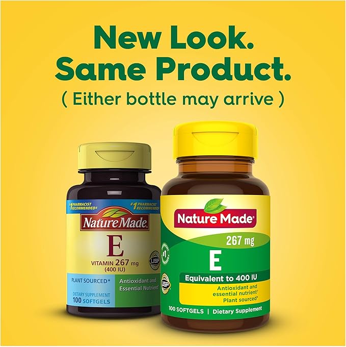 Nature Made Plant Sourced Vitamin E 267 mg (400 IU) 100 Count 3)
