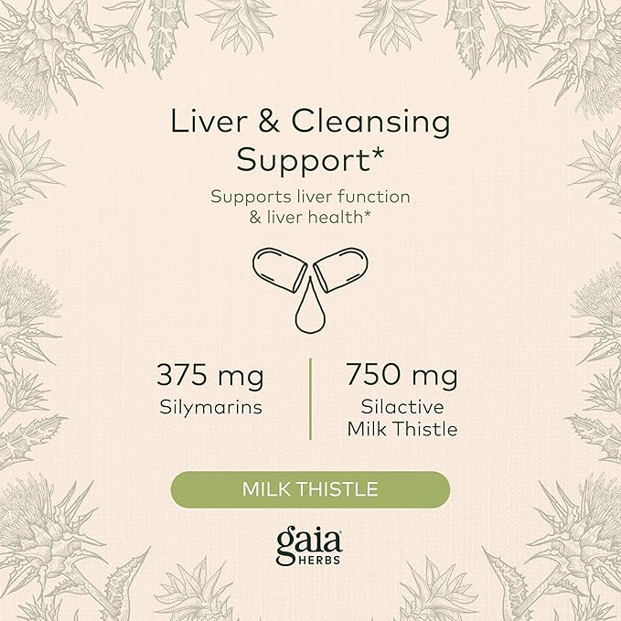 Gaia Herbs Milk Thistle 120 Vegan (40-Day Supply)