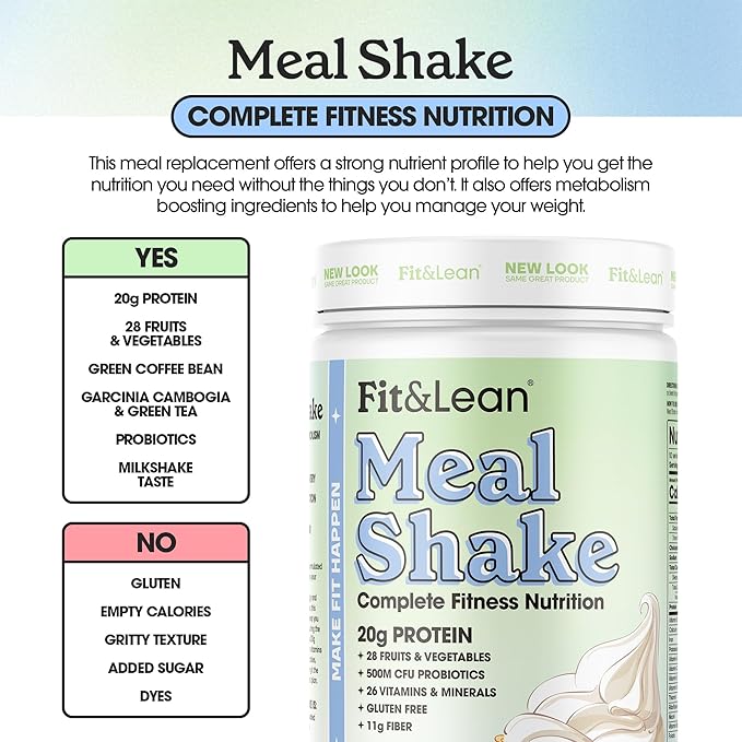 Fit & Lean Meal Shake, Fat 1lb, 10 10 Servings