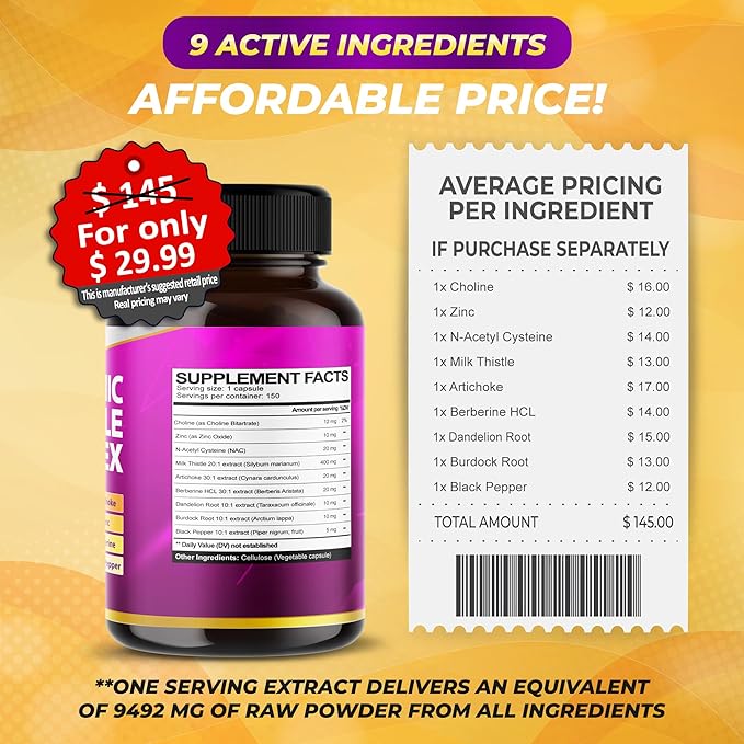 VEGATOT Organic Milk Thistle Complex 9 1 Formula 19,872 mg (150 count 1))