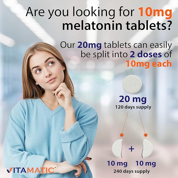 Vitamatic Melatonin 20mg Tablets 20 MG 120 Tablets